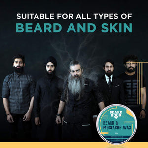 Beard and Mustache Wax & Natural Bristles Beard Brush