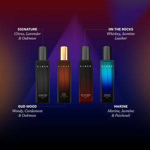 DJOKR Level Up Perfume Gift Set Pack of 4 | Signature, Wicked, Oud Wood, Marine (4x20 ml)