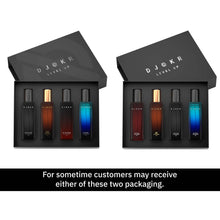 Load image into Gallery viewer, DJOKR Level Up Perfume Gift Set Pack of 4 | Signature, On The Rocks, Oud Wood, Marine (4x20 ml)