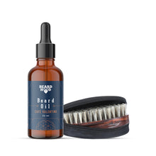 Load image into Gallery viewer, Cafe Valentino Beard Oil &amp; Natural Bristles Beard Brush