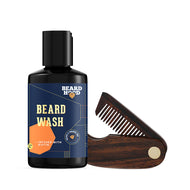 Folding Beard Comb & Beard Wash