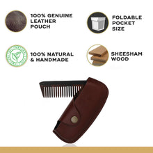 Load image into Gallery viewer, Beard and Mustache Wax &amp; Folding Beard Comb