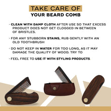 Load image into Gallery viewer, Beard and Mustache Wax &amp; Folding Beard Comb