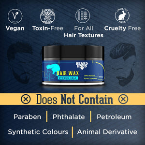 Zero Residue Strong Hold Hair Wax, 100g