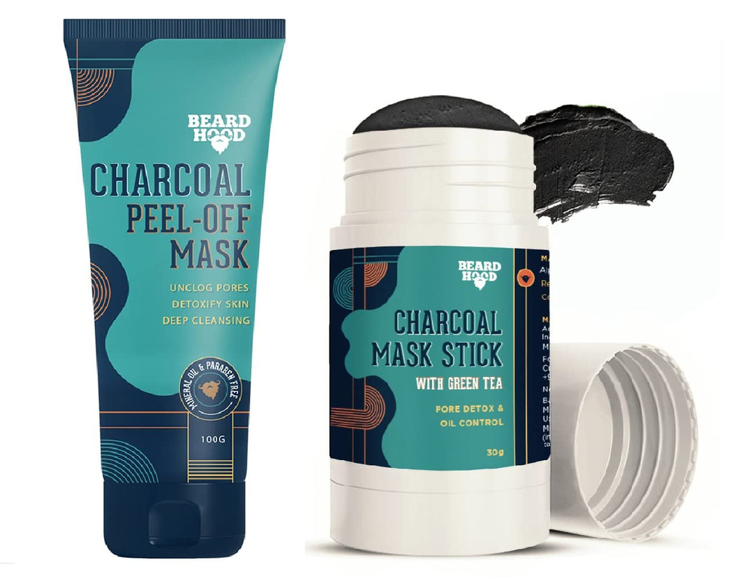 Charcoal Duo (Charcoal Peel Off Mask & Charcoal Face Mask Stick)