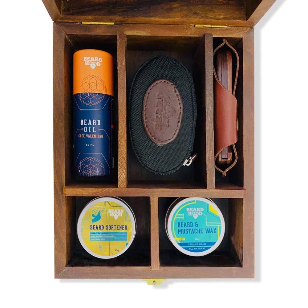 Ultimate Beard Grooming Box | Sheesham Wood | Earthy Tones Scent