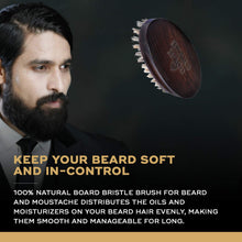 Load image into Gallery viewer, Boar Bristle Beard Brush with Handmade Rosewood Handle