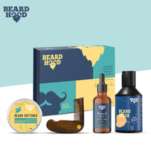 Load image into Gallery viewer, Beard Grooming Kit (Earthy Tones Beard Oil, Wash, Comb, Softener), Gift Box