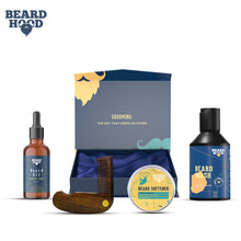 Load image into Gallery viewer, Beard Grooming Kit (Earthy Tones Beard Oil, Wash, Comb, Softener), Gift Box