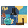 Beard Grooming Kit (Earthy Tones Beard Oil, Wash, Comb, Wax), Gift Box
