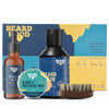 Beard Grooming Kit (Earthy Tones Beard Oil, Beard Wash, Beard Brush, Beard & Moustache Wax), Gift Box